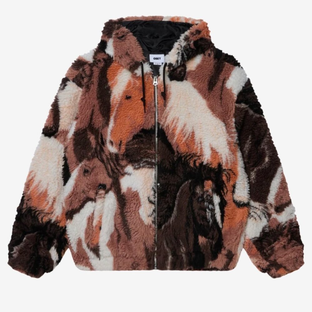 NEW with tags - OBEY fuzzy jacket